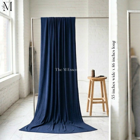 Dark Blue Big Cotton Jersey Hijab