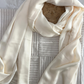Satin Silk Hijab - Cream