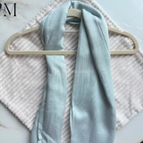 Modal hijab - light blue - 41x79 cm - folded texture closeup - The M Essentials