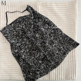 Black Printed Chiffon Niqab