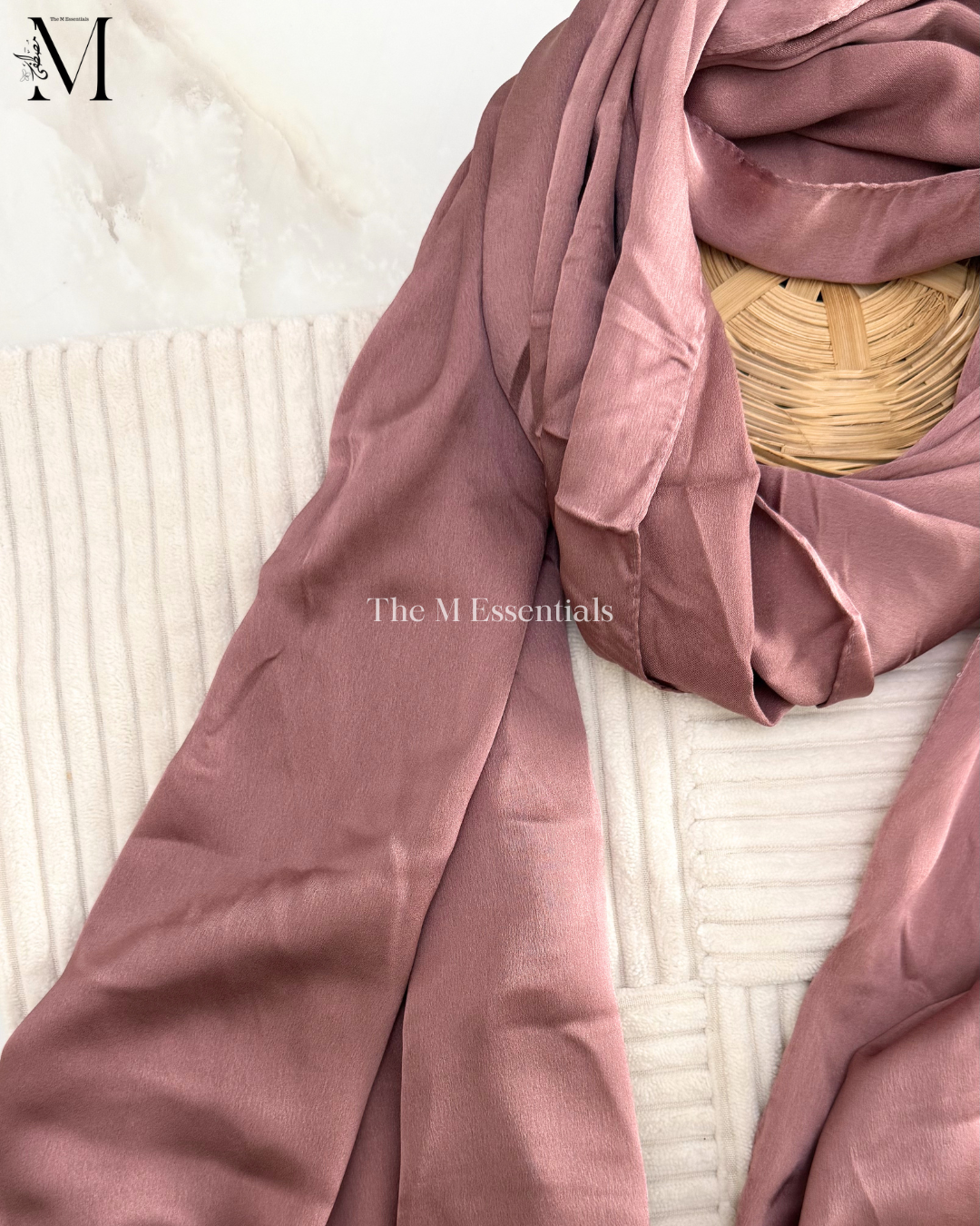 Satin Silk Hijab - Dusty Rose