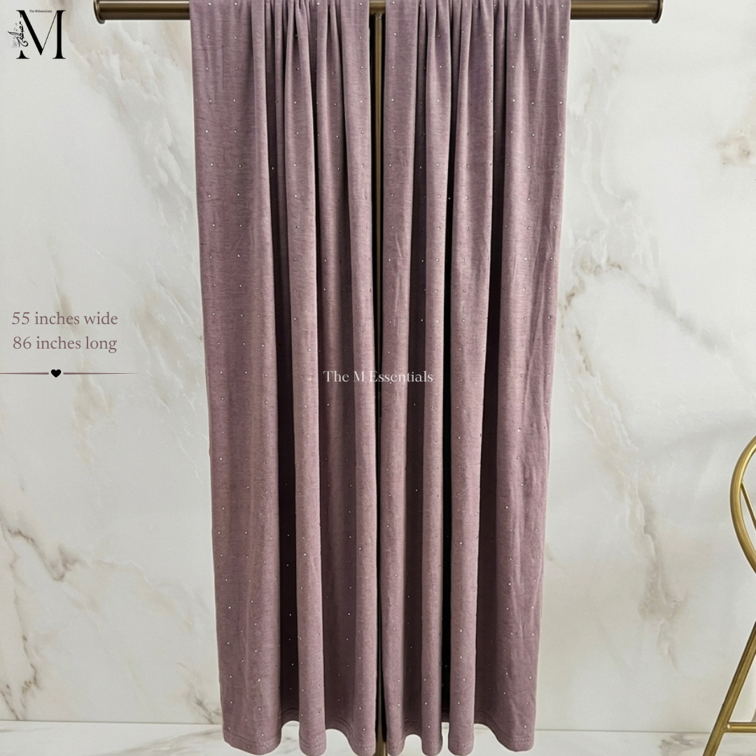 Taupe Jersey Chaddar with Stones - Large Hijabs by The M Essentials