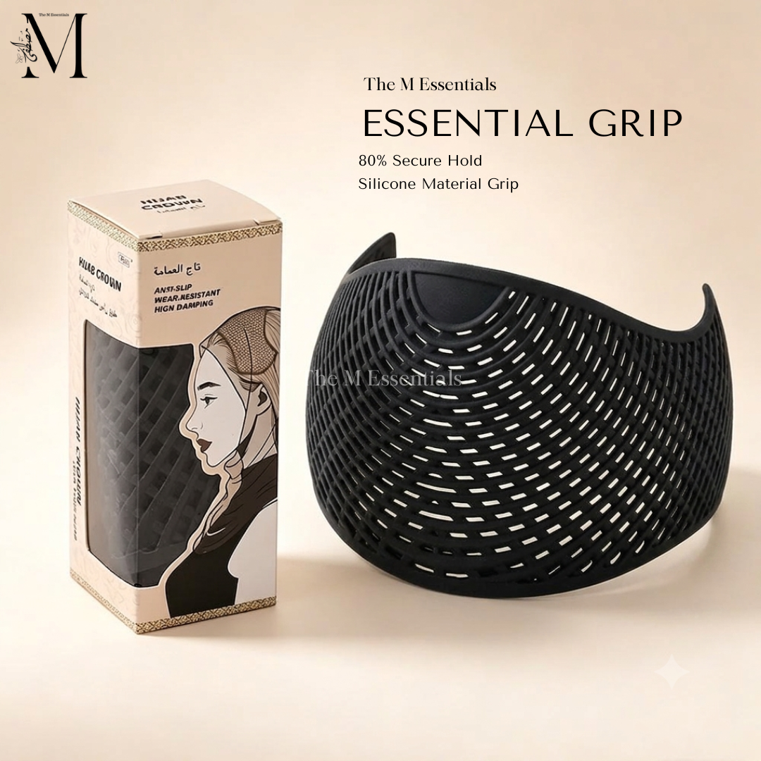 The M Essential Silicone Anti slip Hijab Grip also known as "Hijab Crown" and  "Hijab Taj"