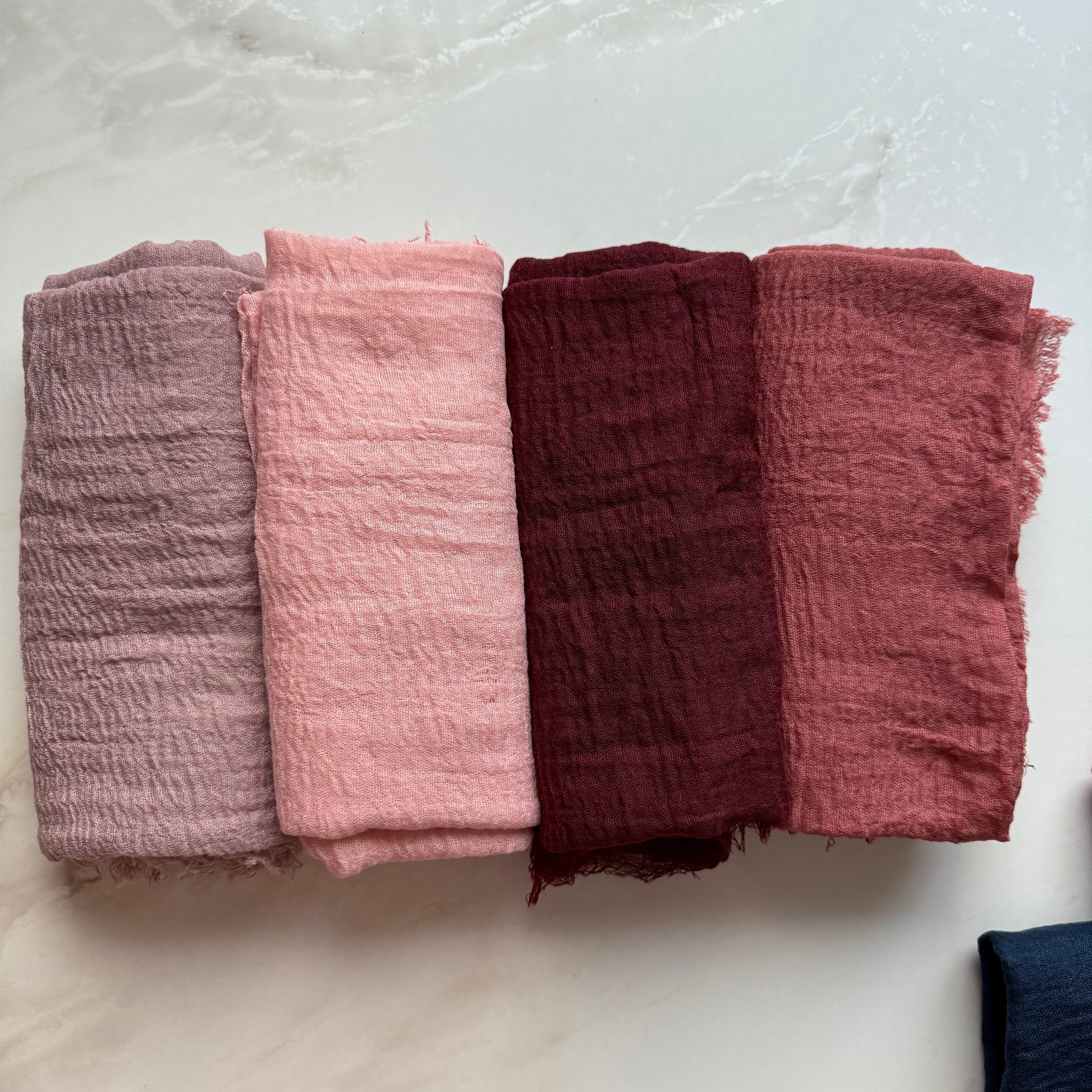 Pastels Crimps Cotton Hijabs Online UAE | Breathable Everyday Hijabs | The M Essentials