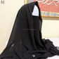 Black Hijab and Niqab Set in Soft Chiffon Fabric