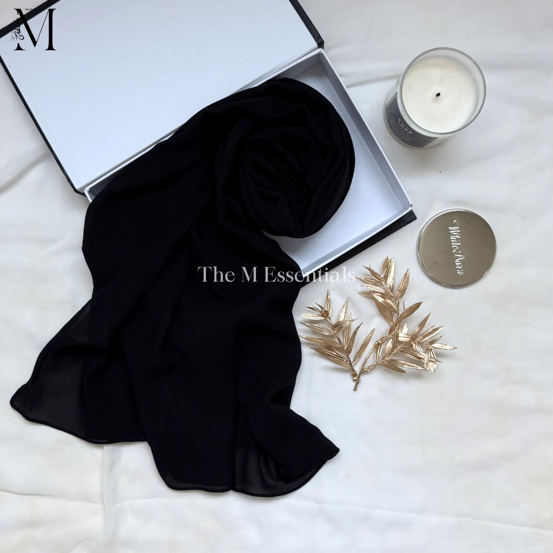 Soft chiffon hijab lightweight no iron scarf for women
