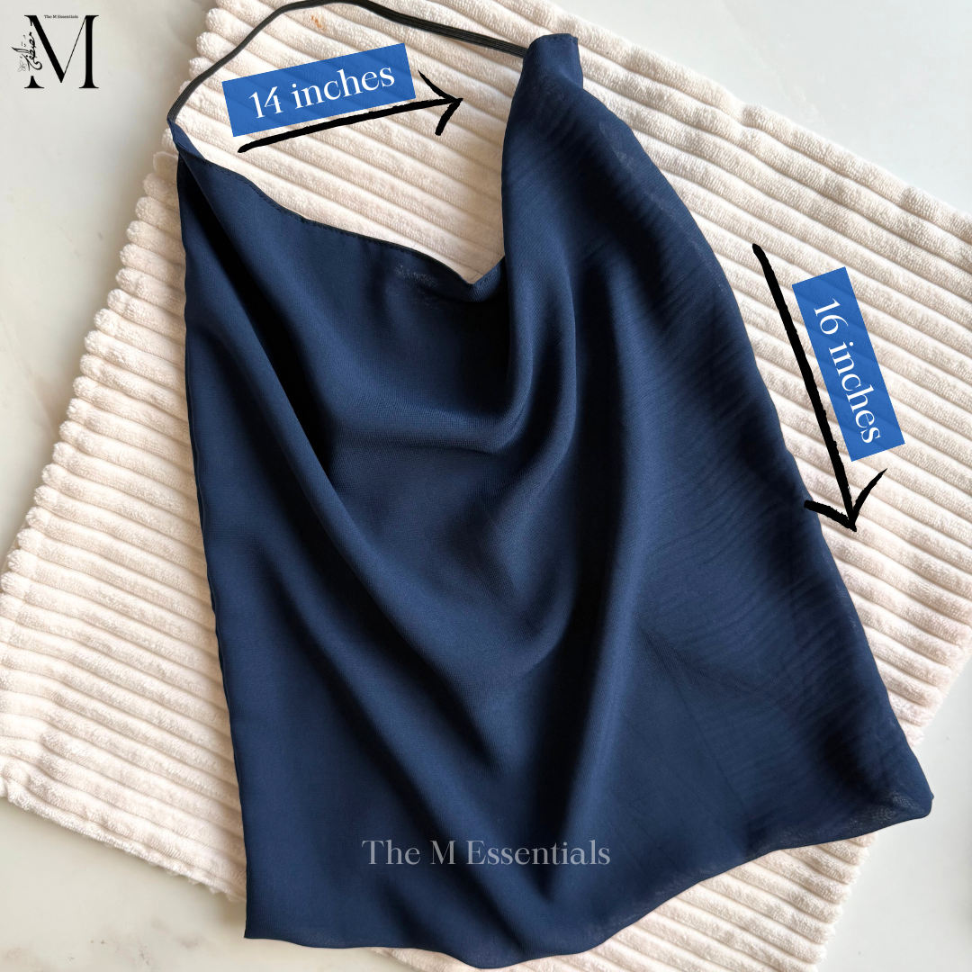 Dark Blue Chiffon Niqaab / Veil