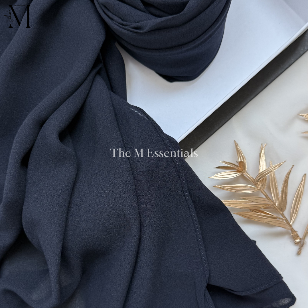Soft chiffon hijab lightweight no iron scarf for women