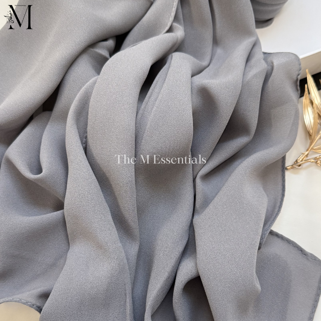 Soft chiffon hijab lightweight no iron scarf for women