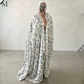 White Printed Prayer Dress with Front Pocket | The M Essentials